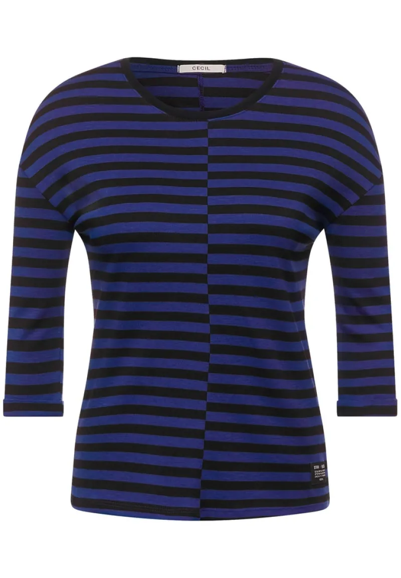 Cecil Shirts*Shirt mit Streifen Muster cosmic blue