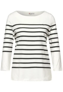 Street One Shirts*Shirt mit Streifen off white