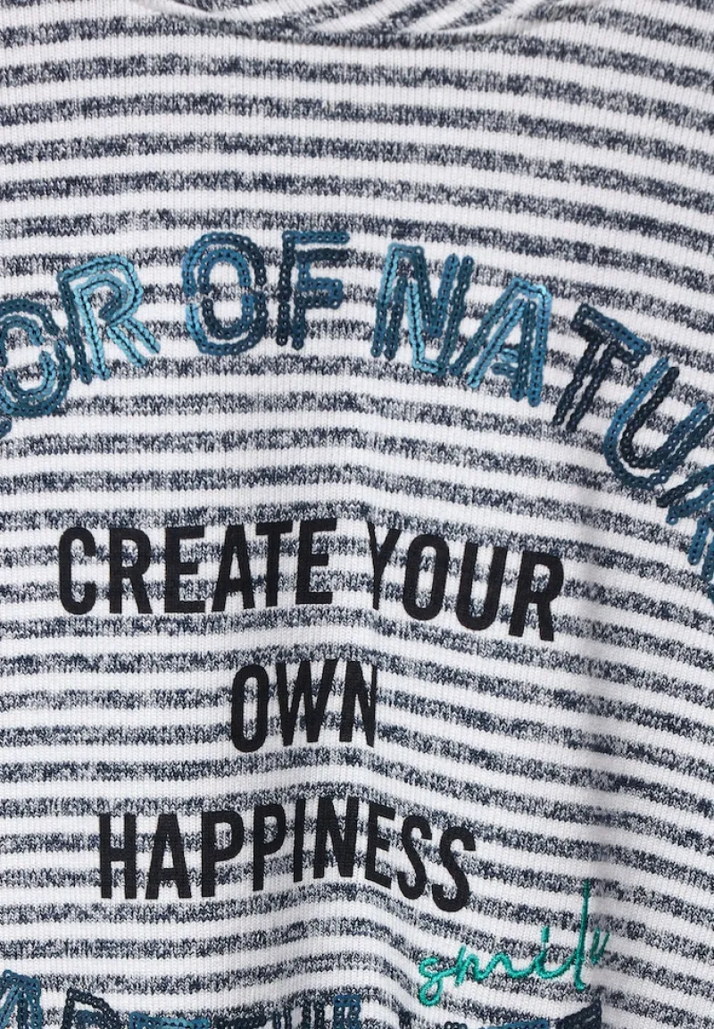 Cecil Shirts*Shirt mit Streifenmuster mid blue melange