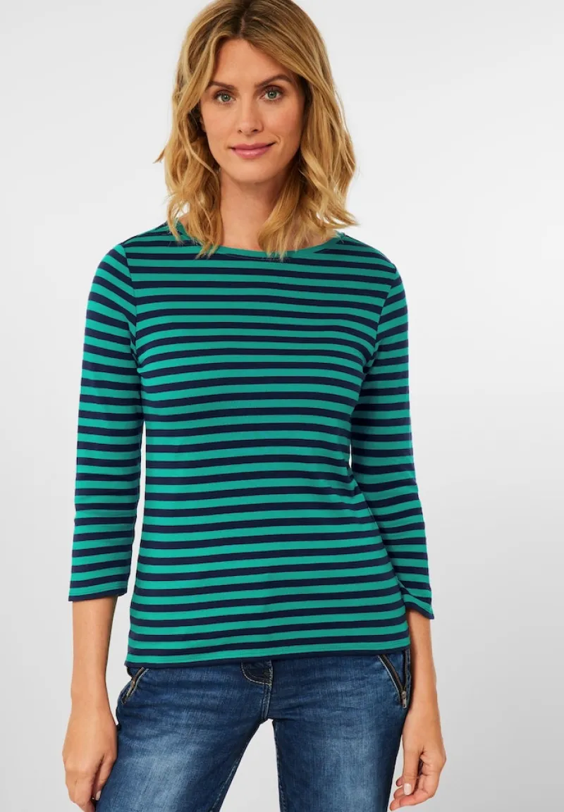 Cecil Shirts*Shirt mit Streifenmuster smaragd green