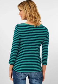 Cecil Shirts*Shirt mit Streifenmuster smaragd green