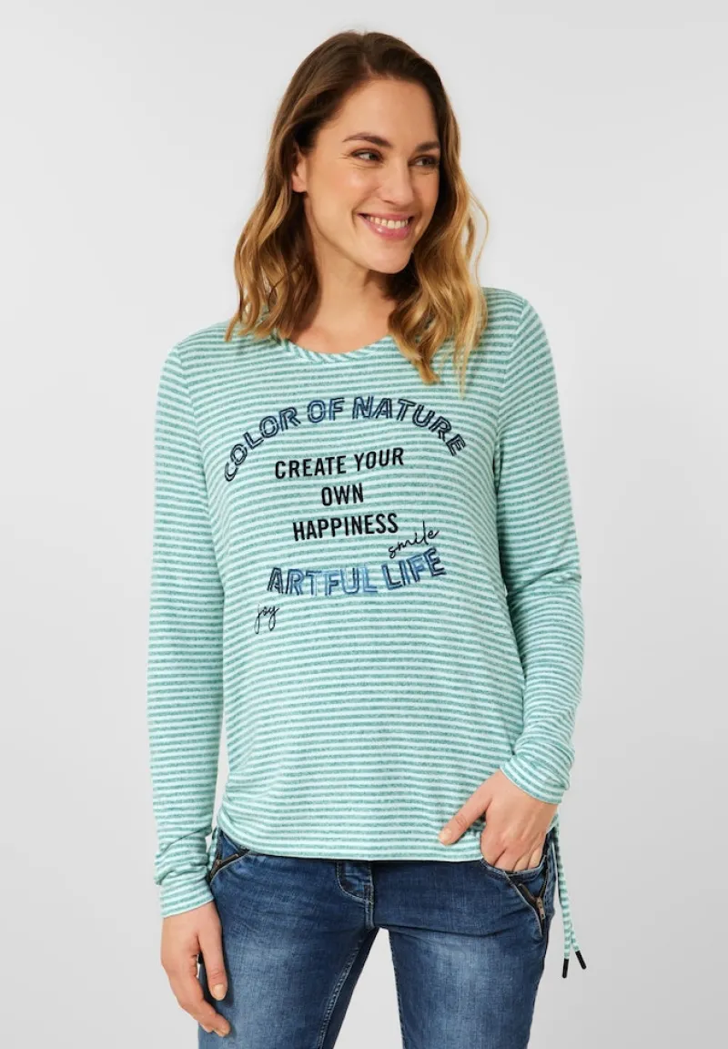 Cecil Shirts*Shirt mit Streifenmuster smaragd green melange