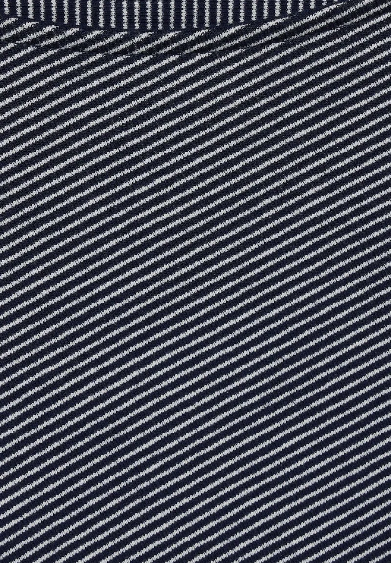 Street One Shirts*Shirt mit Streifenstruktur deep blue