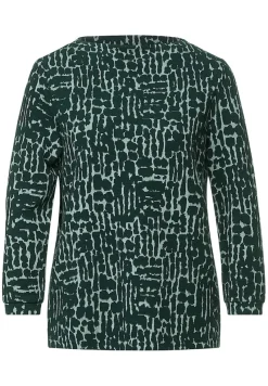 Street One Pullover & Sweatshirts*Shirt mit Struktur Dessin deep clary mint