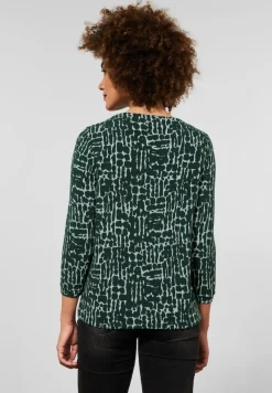 Street One Pullover & Sweatshirts*Shirt mit Struktur Dessin deep clary mint