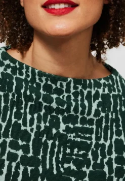 Street One Pullover & Sweatshirts*Shirt mit Struktur Dessin deep clary mint