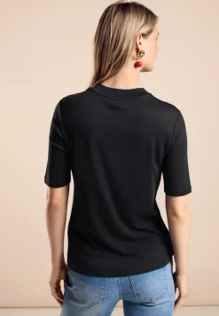 Street One Shirts*Shirt mit Turtle Neck Black