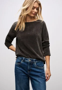 Street One Shirts*Shirt mit U-Boot-Ausschnitt deep roast brown