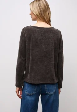 Street One Shirts*Shirt mit U-Boot-Ausschnitt deep roast brown