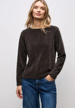 Street One Shirts*Shirt mit U-Boot-Ausschnitt deep roast brown