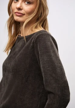 Street One Shirts*Shirt mit U-Boot-Ausschnitt deep roast brown