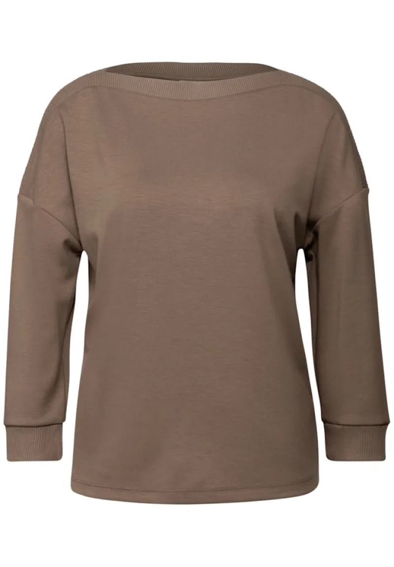 Street One Shirts*Shirt mit U-Boot-Ausschnitt silk brown