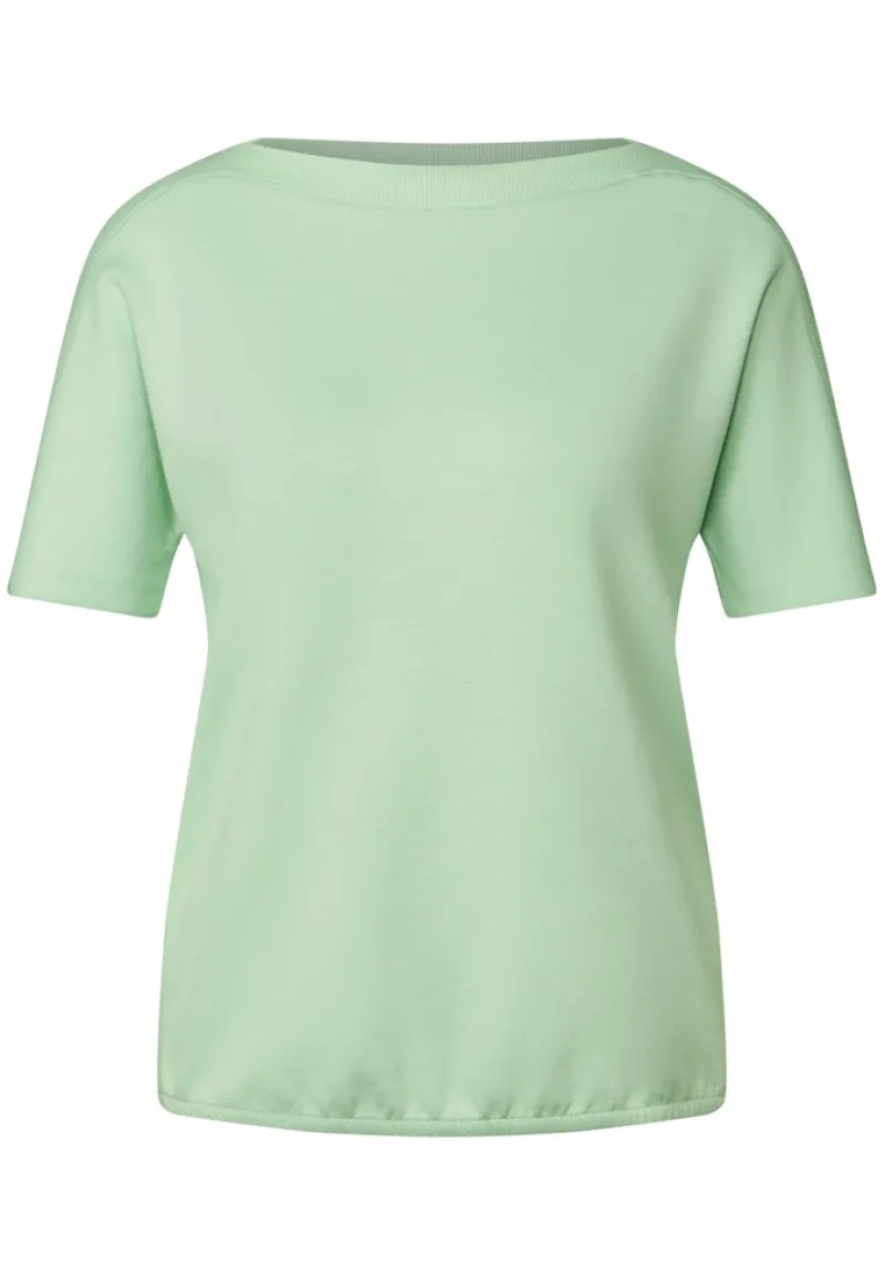 Street One Shirts*Shirt mit U-Boot-Ausschnitt milky green