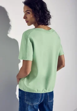 Street One Shirts*Shirt mit U-Boot-Ausschnitt milky green