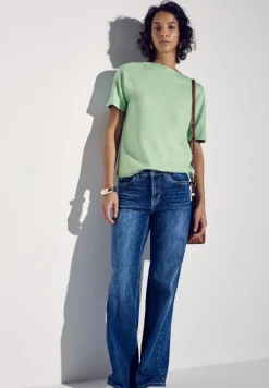 Street One Shirts*Shirt mit U-Boot-Ausschnitt milky green