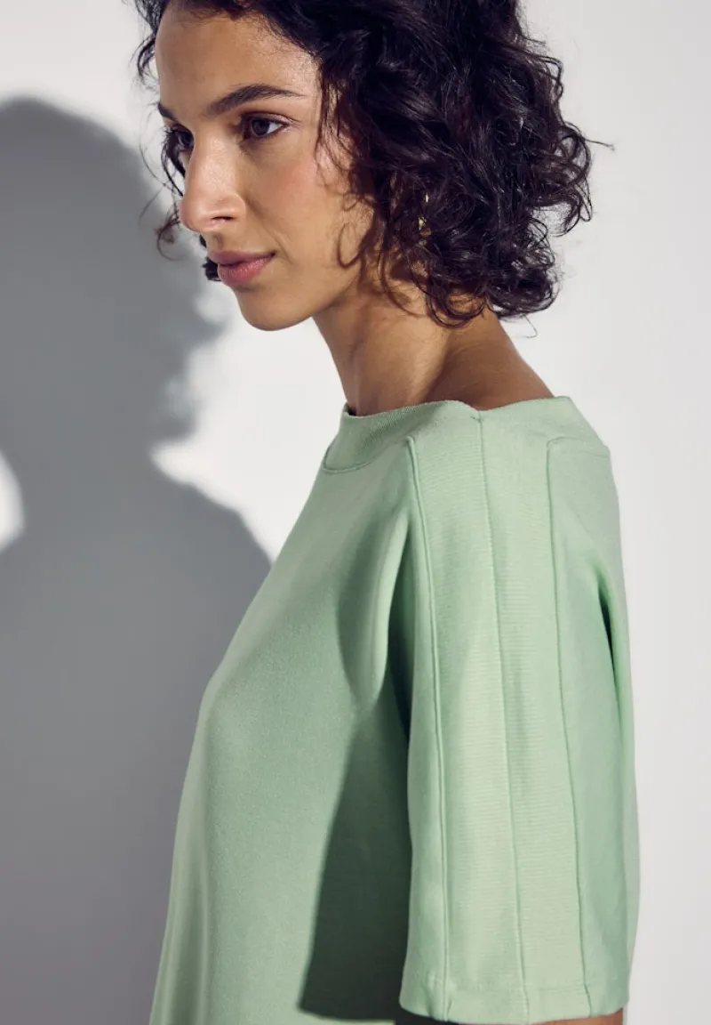 Street One Shirts*Shirt mit U-Boot-Ausschnitt milky green