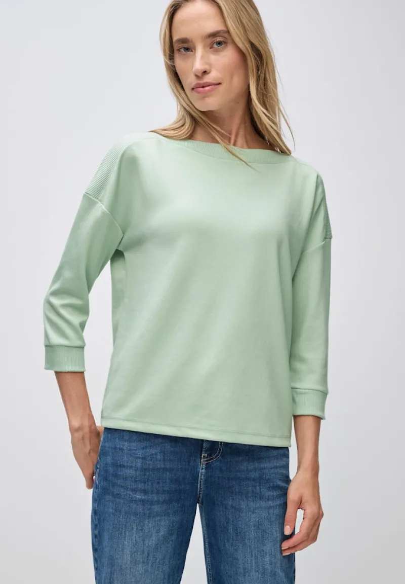 Street One Shirts*Shirt mit U-Boot-Ausschnitt serene green