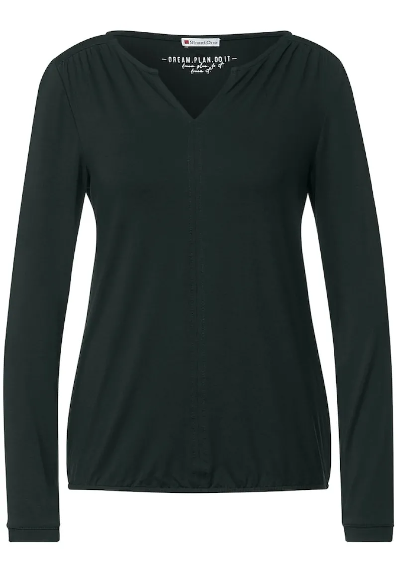 Street One Shirts*Shirt mit V-Ausschnitt deep clary mint