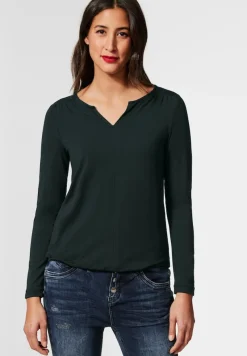 Street One Shirts*Shirt mit V-Ausschnitt deep clary mint