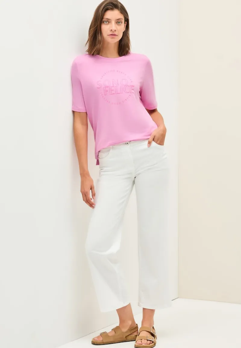 Cecil Shirts*Shirt mit Wording Artwork cherry blossom pink