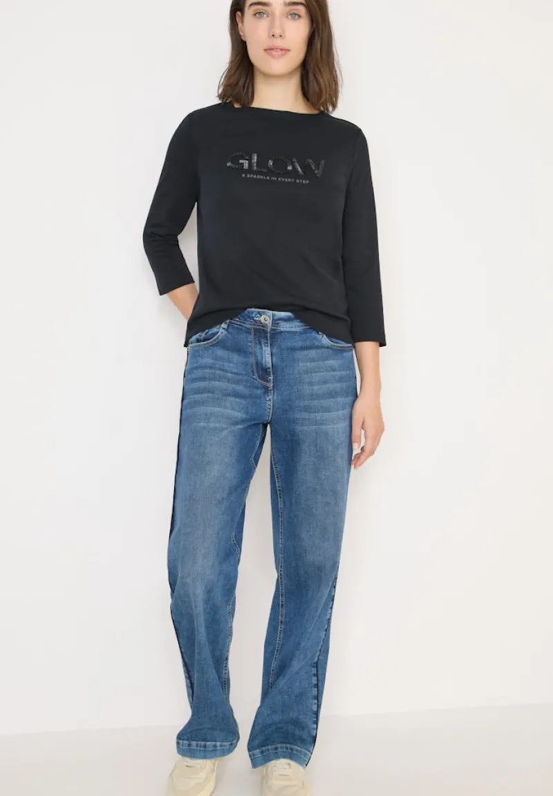 Cecil Shirts*Shirt mit Wording Black