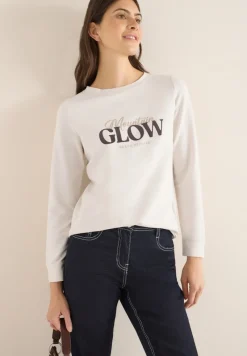 Cecil Shirts*Shirt mit Wording light greige