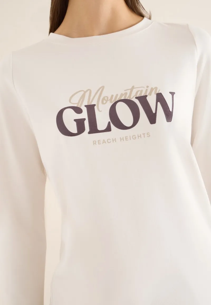 Cecil Shirts*Shirt mit Wording light greige