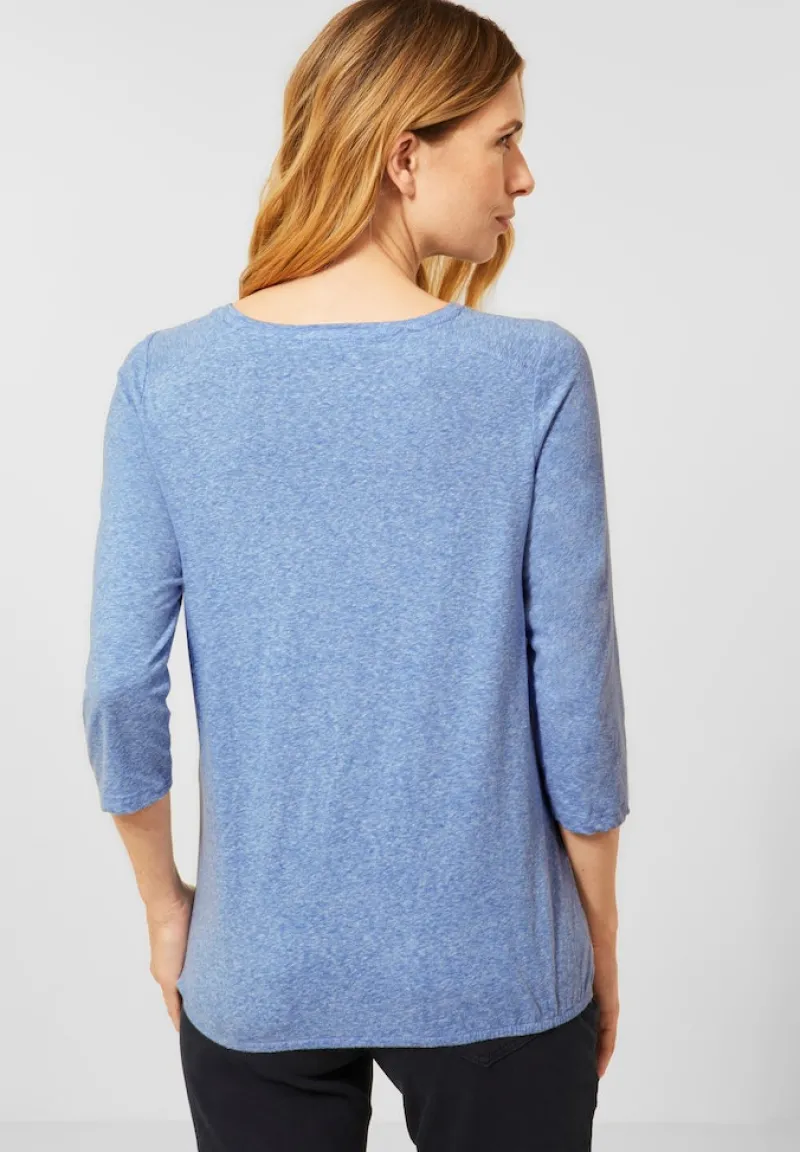 Cecil Shirts*Shirt mit Wording Print dusk sky blue melange