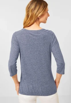 Cecil Shirts*Shirt mit Wording Print deep blue melange