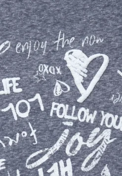 Cecil Shirts*Shirt mit Wording Print deep blue melange