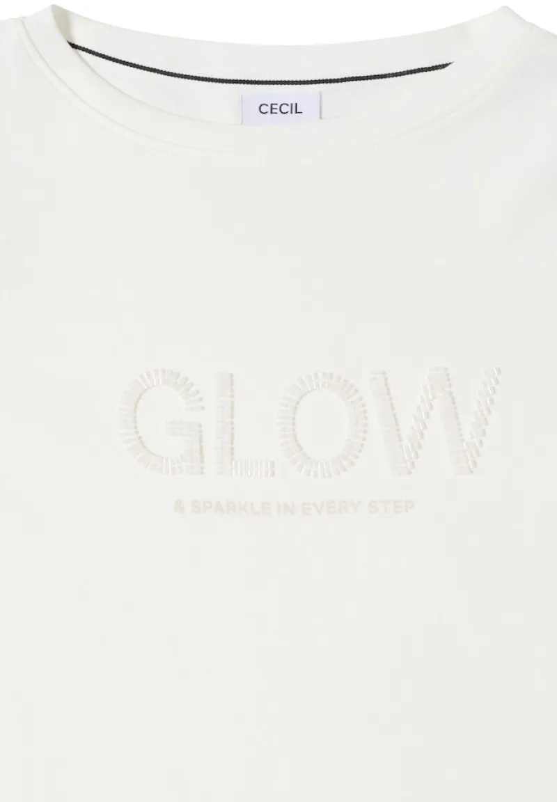 Cecil Shirts*Shirt mit Wording vanilla white