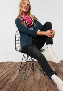 Street One Pullover & Sweatshirts*Shirtjacke im Seiden Look deep teal blue