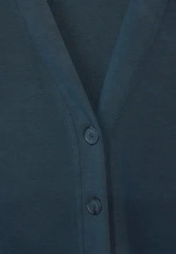 Street One Pullover & Sweatshirts*Shirtjacke im Seiden Look deep teal blue