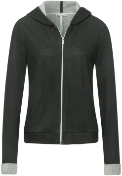 Street One Pullover & Sweatshirts*Shirtjacke mit Kapuze bassy olive
