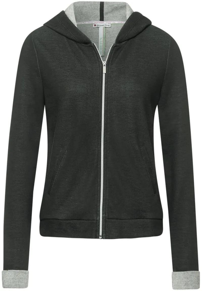 Street One Pullover & Sweatshirts*Shirtjacke mit Kapuze bassy olive
