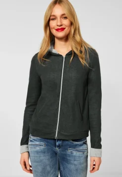 Street One Pullover & Sweatshirts*Shirtjacke mit Kapuze bassy olive