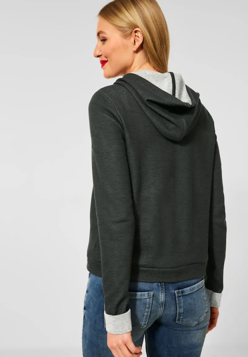 Street One Pullover & Sweatshirts*Shirtjacke mit Kapuze bassy olive