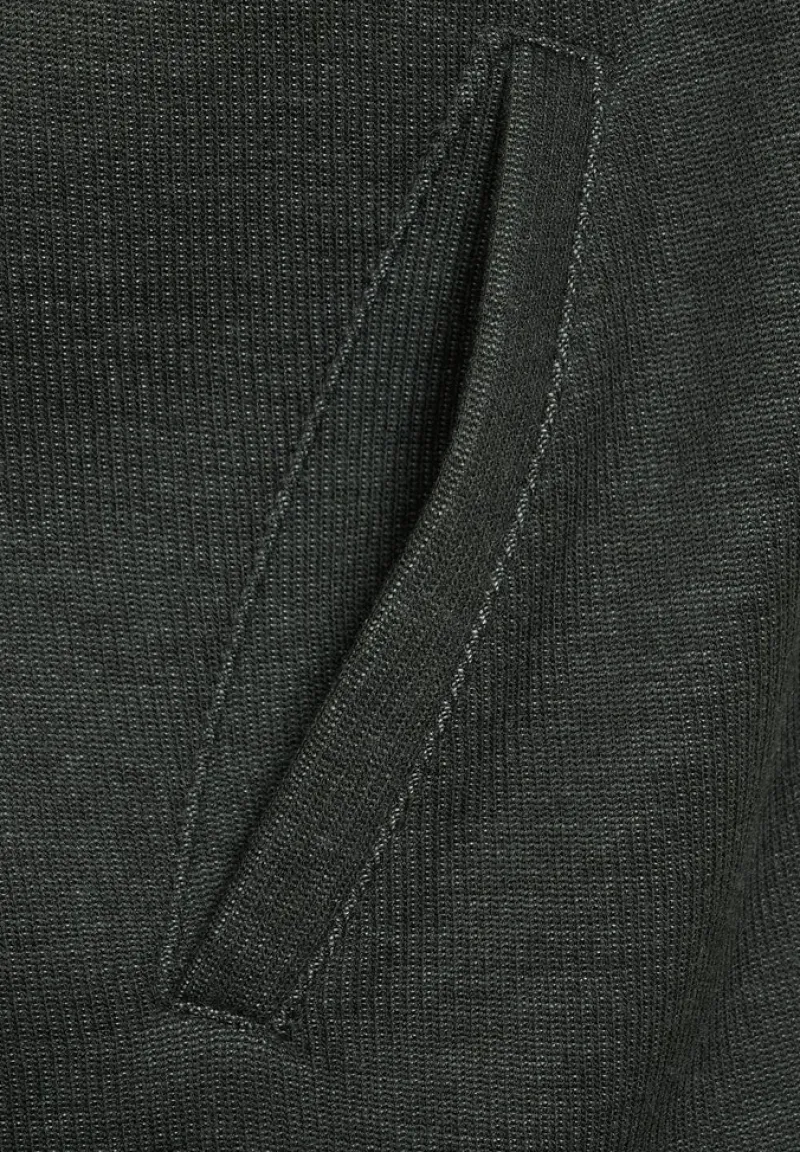 Street One Pullover & Sweatshirts*Shirtjacke mit Kapuze bassy olive