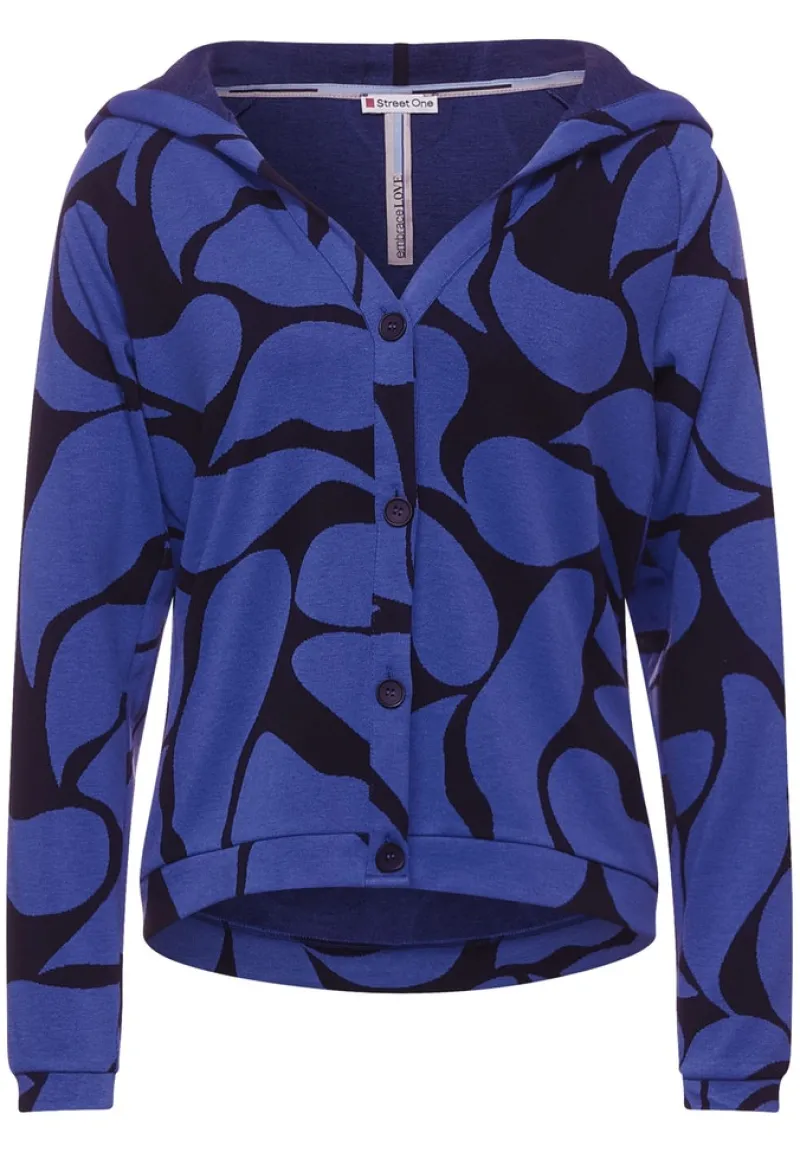 Street One Pullover & Sweatshirts*Shirtjacke mit Print eminent blue