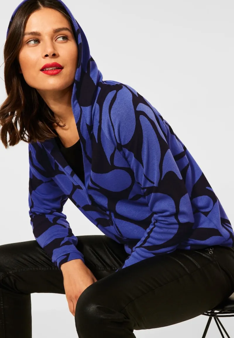 Street One Pullover & Sweatshirts*Shirtjacke mit Print eminent blue