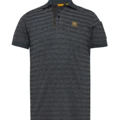 PME Legend Shirts|Big Boys*Short sleeve polo jacquard pique Dark Navy