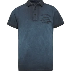 PME Legend Shirts|Big Boys*Short sleeve polo light pique cold dye Dark Navy
