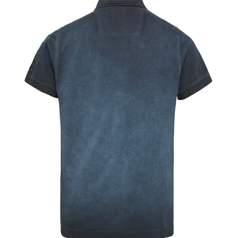 PME Legend Shirts|Big Boys*Short sleeve polo light pique cold dye Dark Navy