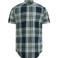 PME Legend Hemden|Big Boys*Short Sleeve Shirt Slub Check Ruby Salute