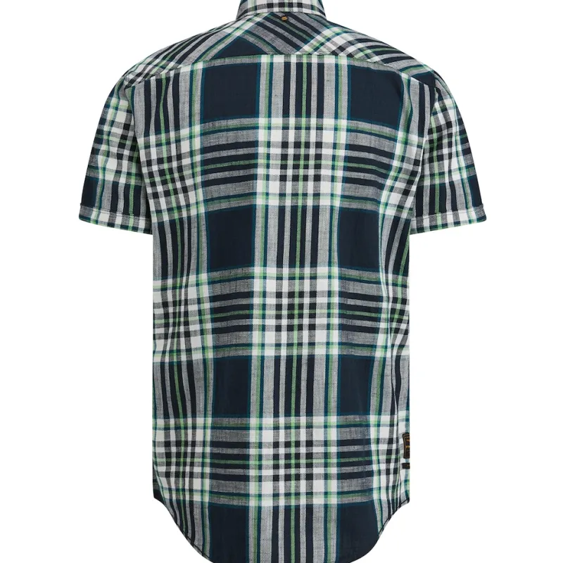 PME Legend Hemden|Big Boys*Short Sleeve Shirt Slub Check Ruby Salute
