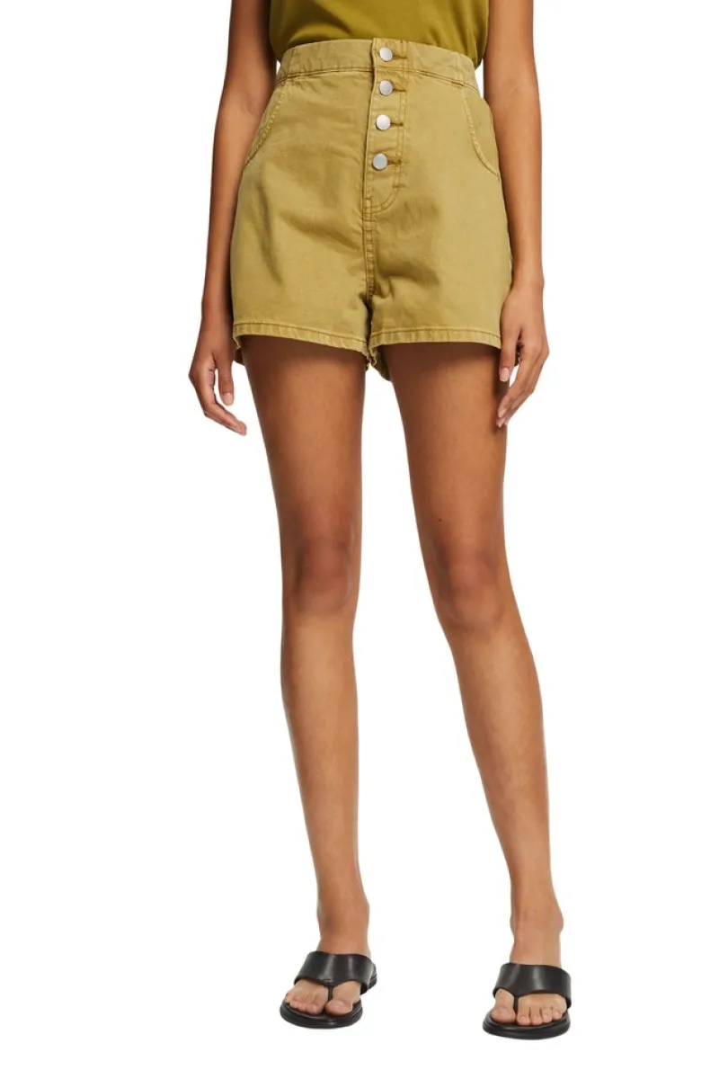 Edc Shorts*Shorts mit Knopfleiste olive