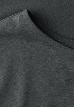 Street One Shirts*Silk-Look Shirt mit Wording granite grey