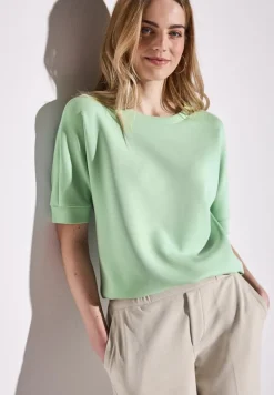 Street One Shirts*Silk-Look T-Shirt milky green