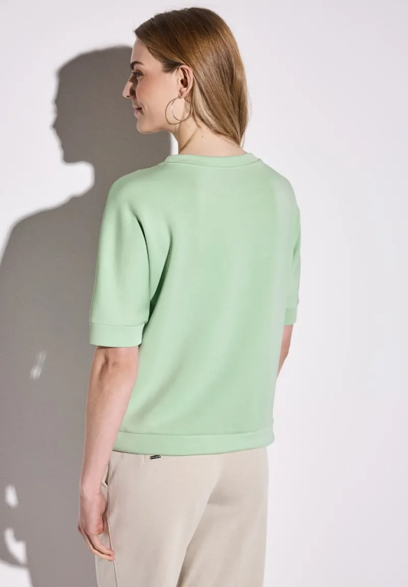 Street One Shirts*Silk-Look T-Shirt milky green