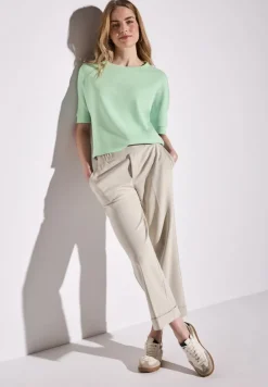 Street One Shirts*Silk-Look T-Shirt milky green